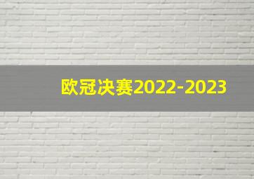 欧冠决赛2022-2023