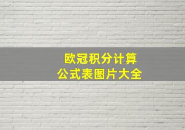 欧冠积分计算公式表图片大全