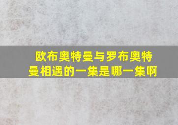 欧布奥特曼与罗布奥特曼相遇的一集是哪一集啊