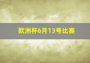 欧洲杯6月13号比赛