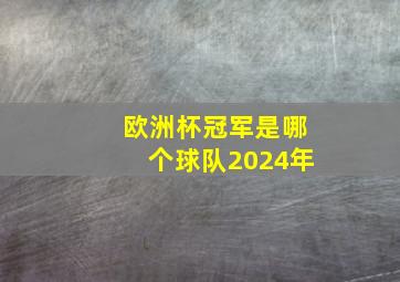 欧洲杯冠军是哪个球队2024年