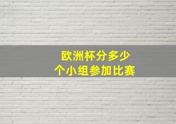 欧洲杯分多少个小组参加比赛