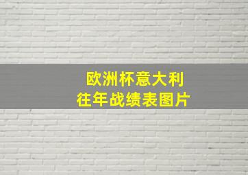 欧洲杯意大利往年战绩表图片