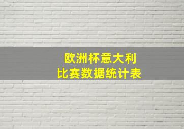 欧洲杯意大利比赛数据统计表