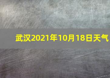 武汉2021年10月18日天气