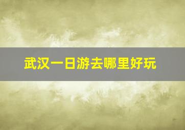 武汉一日游去哪里好玩