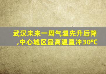 武汉未来一周气温先升后降,中心城区最高温直冲30℃