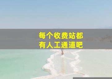 每个收费站都有人工通道吧