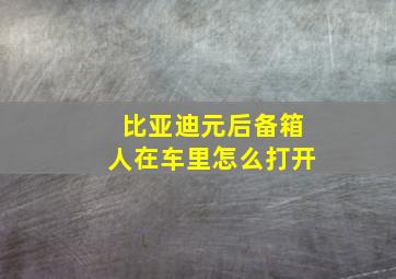 比亚迪元后备箱人在车里怎么打开