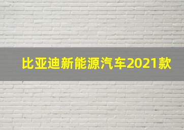 比亚迪新能源汽车2021款