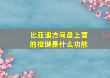 比亚迪方向盘上面的按键是什么功能