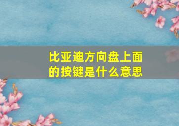 比亚迪方向盘上面的按键是什么意思