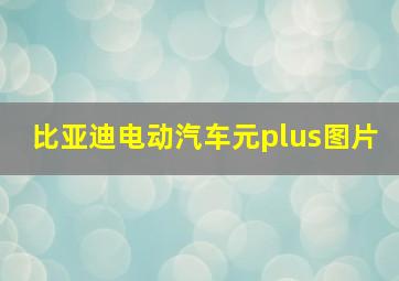 比亚迪电动汽车元plus图片