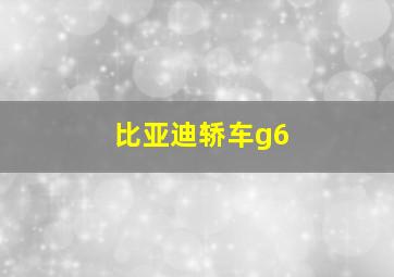 比亚迪轿车g6