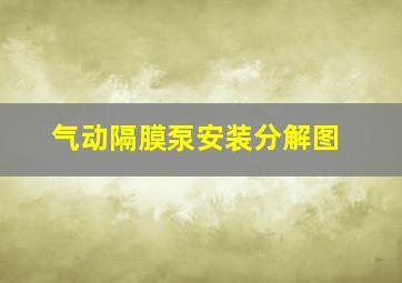 气动隔膜泵安装分解图