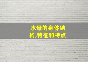 水母的身体结构,特征和特点