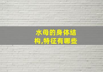 水母的身体结构,特征有哪些