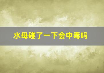 水母碰了一下会中毒吗