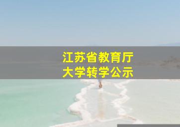 江苏省教育厅大学转学公示