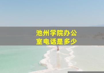 池州学院办公室电话是多少