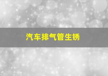 汽车排气管生锈