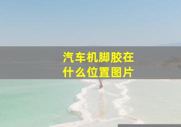 汽车机脚胶在什么位置图片