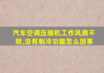 汽车空调压缩机工作风扇不转,没有制冷功能怎么回事