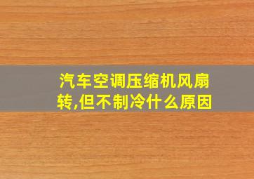 汽车空调压缩机风扇转,但不制冷什么原因