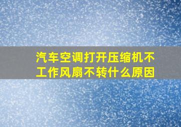 汽车空调打开压缩机不工作风扇不转什么原因