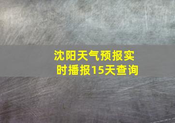 沈阳天气预报实时播报15天查询