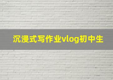 沉浸式写作业vlog初中生