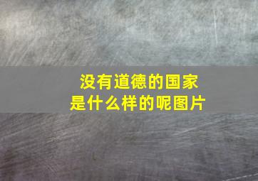 没有道德的国家是什么样的呢图片