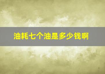 油耗七个油是多少钱啊