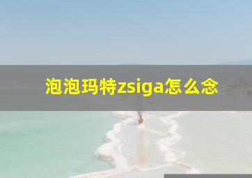 泡泡玛特zsiga怎么念