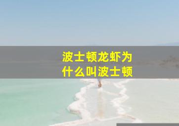 波士顿龙虾为什么叫波士顿