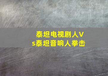 泰坦电视剧人Vs泰坦音响人拳击