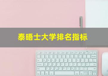 泰晤士大学排名指标