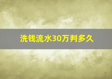 洗钱流水30万判多久