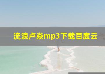 流浪卢焱mp3下载百度云