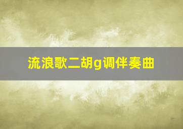 流浪歌二胡g调伴奏曲