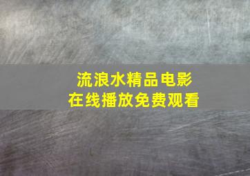 流浪水精品电影在线播放免费观看