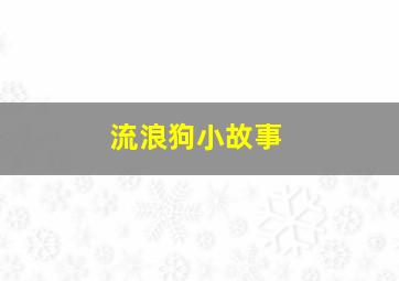 流浪狗小故事