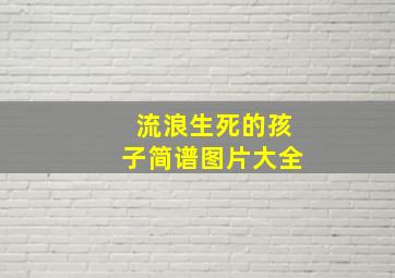 流浪生死的孩子简谱图片大全