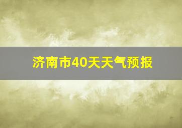 济南市40天天气预报