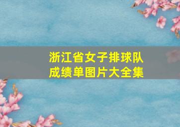 浙江省女子排球队成绩单图片大全集