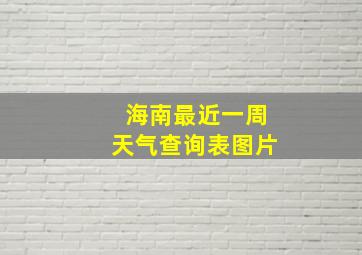 海南最近一周天气查询表图片