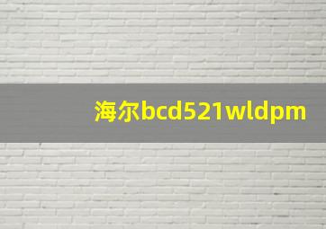 海尔bcd521wldpm