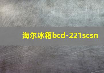 海尔冰箱bcd-221scsn