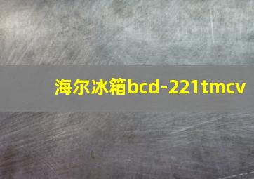 海尔冰箱bcd-221tmcv