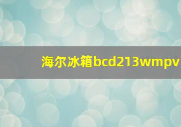 海尔冰箱bcd213wmpv